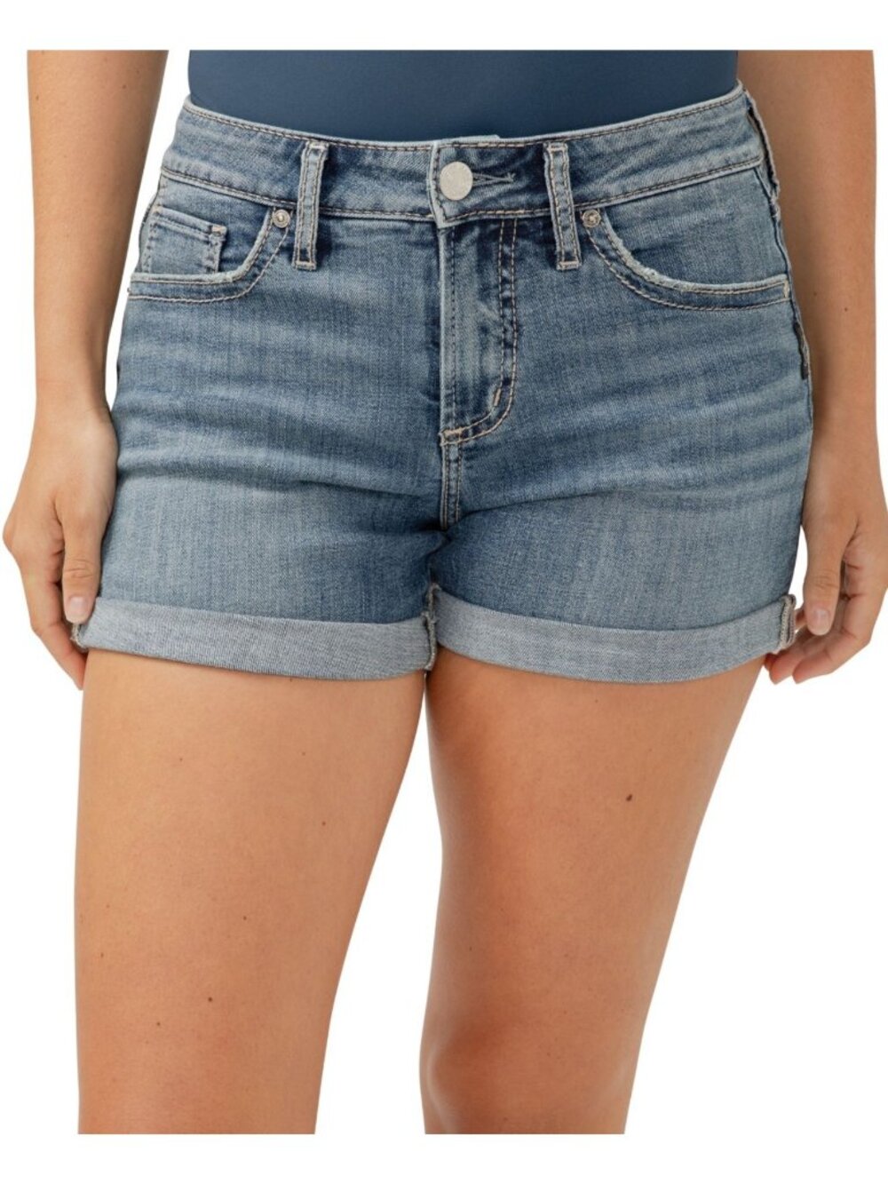 Silver Jeans Co. Women's Suki Mid-Rise Denim Shorts Blue Size 30x4 SALE